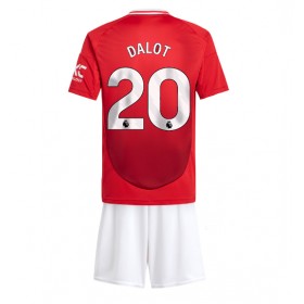 Dětské fotbalový komplet Manchester United Diogo Dalot #20 Domácí košile 2024-25 Krátkým Rukávem